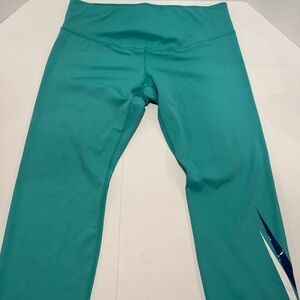 Nike Dri-FIT Leggings Women’s 1X Teal Athletic Training Workout Pants Plus Size